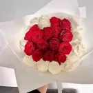 30 Red and White Roses - Standard