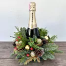 Champagne Floral Arrangement for New Year's Eve - Standard