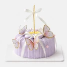 Combo Butterfly Birthday - 0.5lb Purple Butterfly Cake