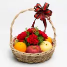 Festive Fruits and Blossoms Basket - Fruit Basket