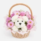 Puppy Dog Flower Basket - Standard