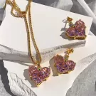 Be My Valentine Earrings and Necklace Set - set