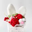 Bunny Ears Cloth Bouquet - Red