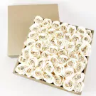 Golden White Diamond Box - White Roses