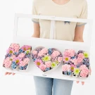 Fresh Pink and Blue Flowers Mom Box - Flowers Only