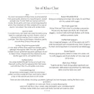 Set of Khao Chae dish ingredients and descriptions, featuring rice, jasmine water, stuffed shallots, bell peppers, and more.