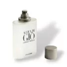 Acqua di Giò by Giorgio Armani men's cologne bottle with cap removed.