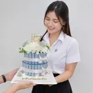 Blue Bliss Money Cake 3