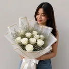 White Magic White Roses Bouquet 3