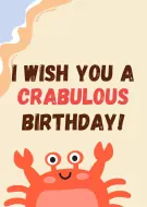 Holy Crab Birthday Card - Crab
