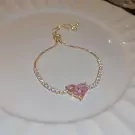 Crystal Heart Necklace and Bracelet Set - set