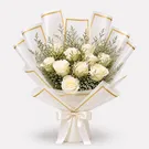 White Magic White Roses Bouquet 3