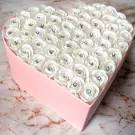 White Heart Diamond Box - White Box