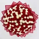 200 Red and White Roses Bouquet 2