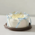 Combo Blue Coconut HBD - 1lb mew me cake Cake 0.5 white flowers