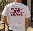 Hot Girlfriend White Cotton Men's T-Shirt