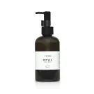 Dark green pump bottle of Yahn Opal Body Wash, with a white label.
