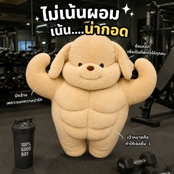 Chonky Tiny-Head Teddy Bear