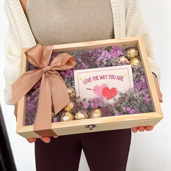 Dried Flower With Ferrero Box - Box