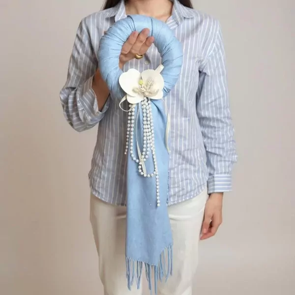 Vintage Blue Scarf Malai - Standard