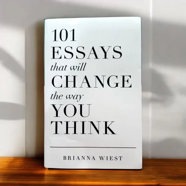 101 Essays That Will Change The Way You Think book cover with black text on a white background.
