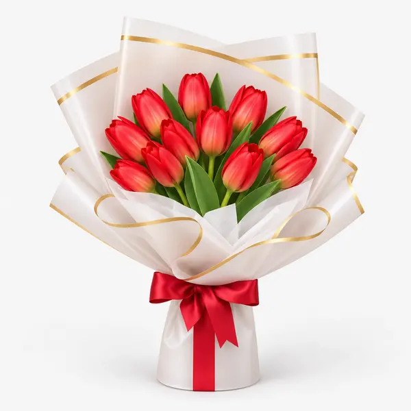 Red Tulips Bouquet 2