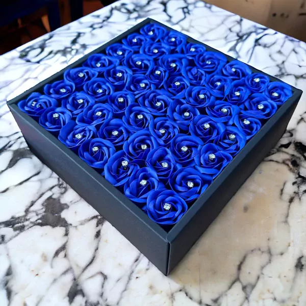 White Blue Diamond Box - BB square
