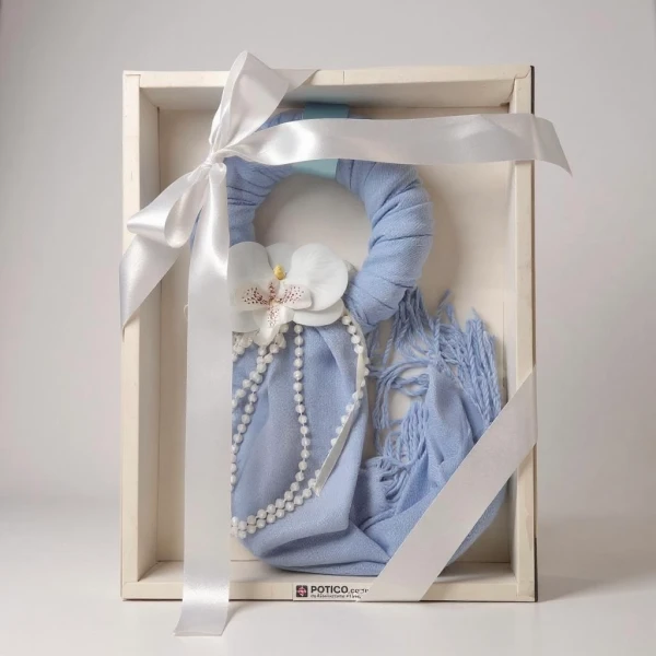 Vintage Blue Scarf Malai - Standard