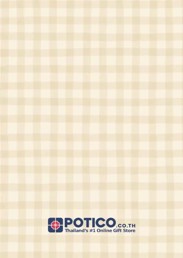 A beige gingham pattern with a POTICO.CO.TH logo at the bottom.