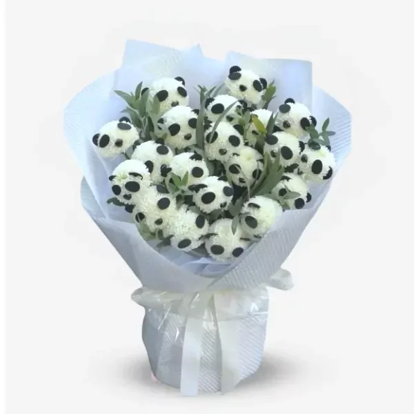 Fluffy Panda Posy - Standard