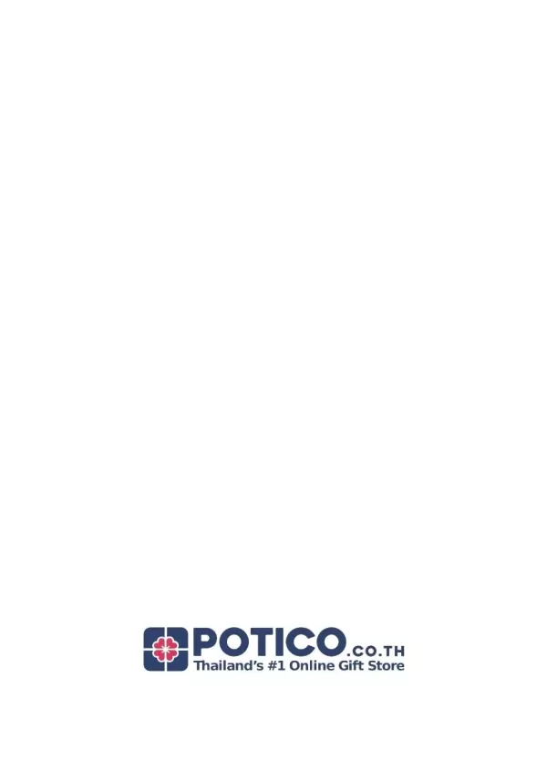 Potico.co.th thank you flower vase card with "Thailand's #1 Online Gift Store"