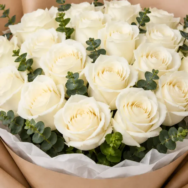 30 White Roses Bouquet Pure Love 3
