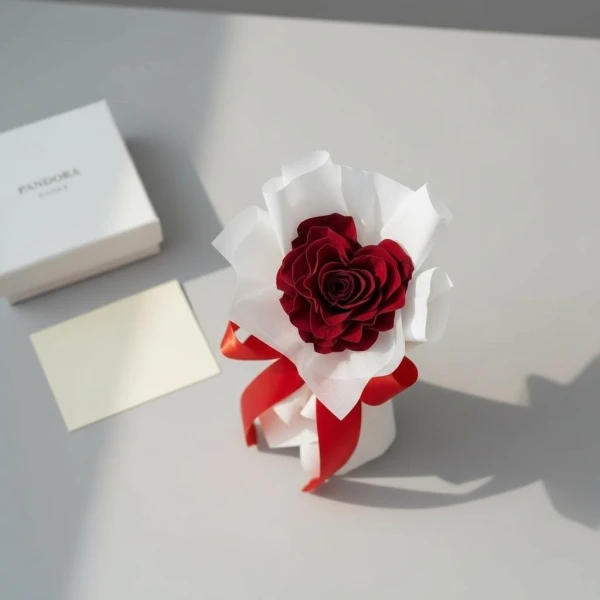 Heart Shape Preserved Rose Bouquet - standard