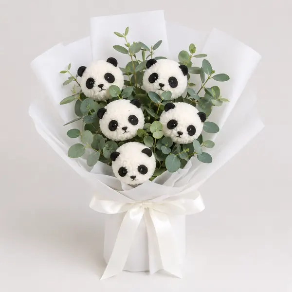 Fluffy Panda Posy 2