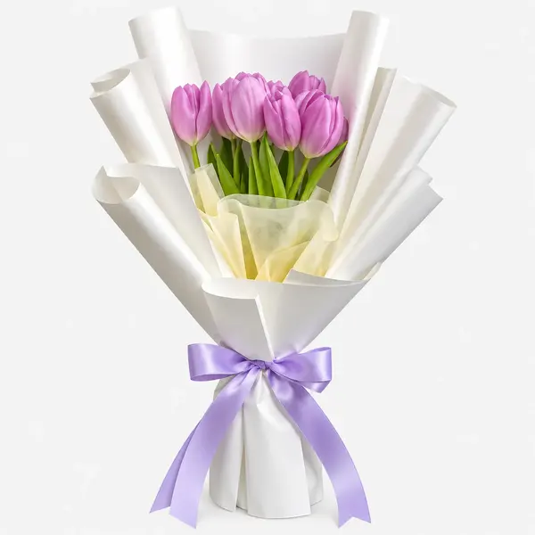 Purple Tulips Bouquet 4