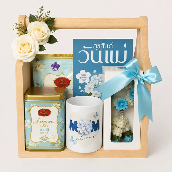 Jasmine Tea & Scarf Garland Gift Set 2