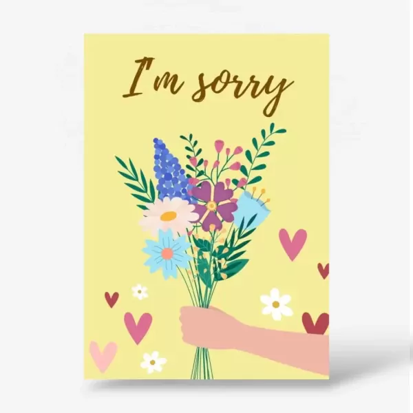 The Limited Time Offer I am Sorry with Flowers Card - Standard