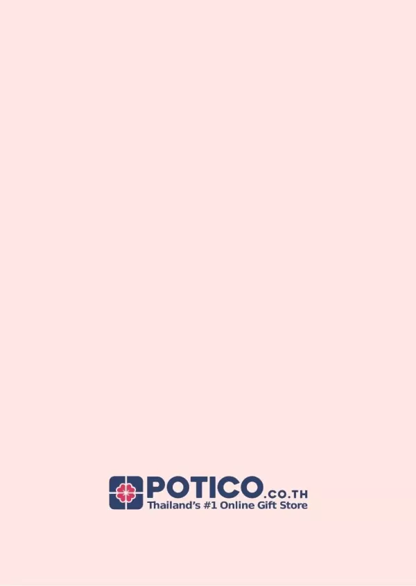 POTICO.CO.TH logo with text "Thailand's #1 Online Gift Store" on a pink background.