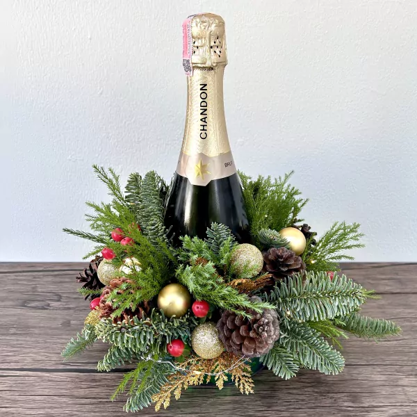 Champagne Floral Arrangement for New Year's Eve - Standard