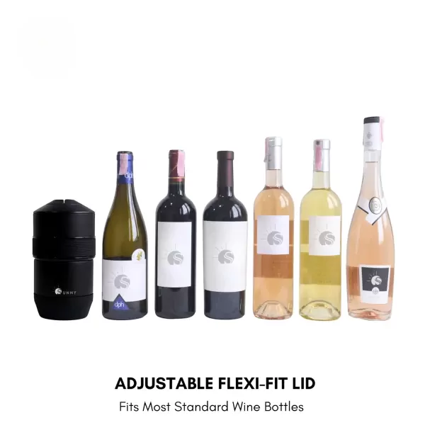Sunny Wine Chiller on a white background with wine bottles.