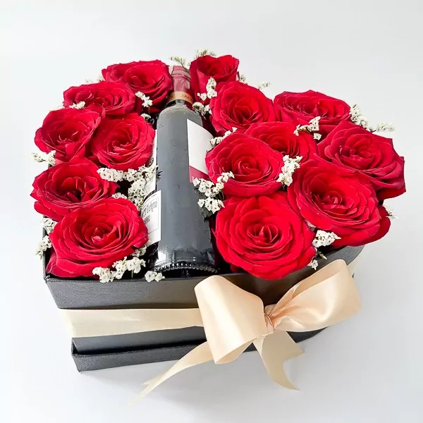 Roses and Wine Box - Roses and wine