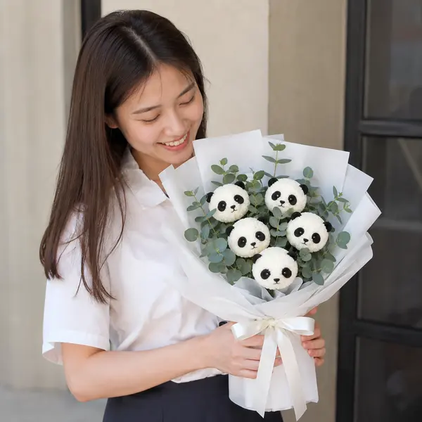 Fluffy Panda Posy 2