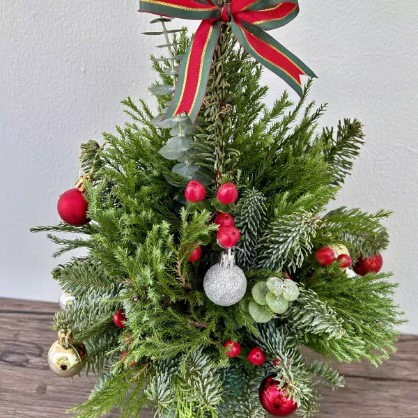 Christmas Tree Vase - Black Vase