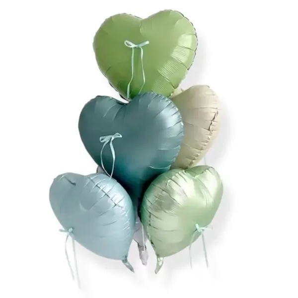 Mint Breeze Heart Balloon Set - Standard