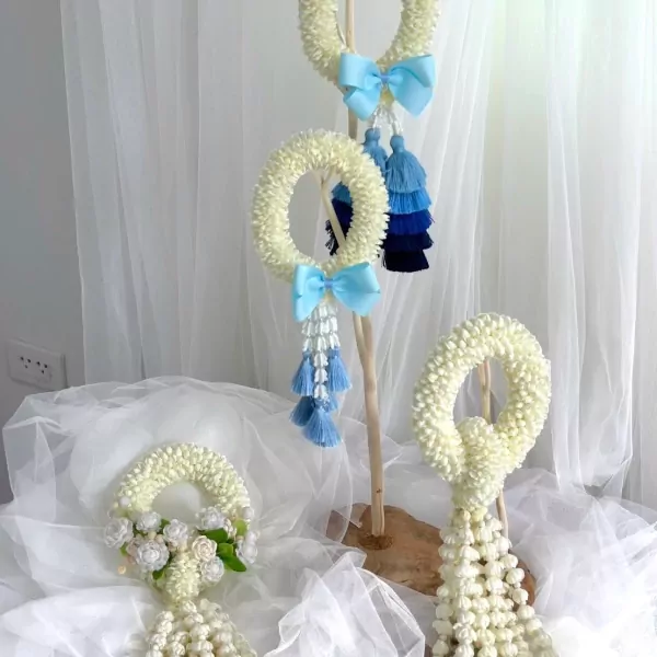 Blue Artificial Malai - Blue artificial malai