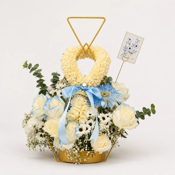 Golden Bloom & Jasmine Garland Basket Set