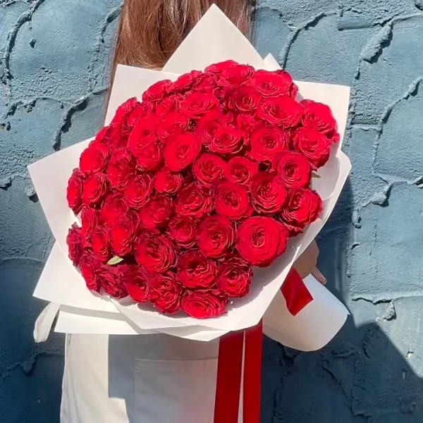 50 Red Roses Bouquet - Standard
