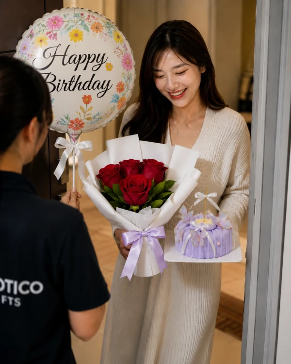 Golden Radiance Combo: Sun Glow Bouquet & Premium Chocolate Cake