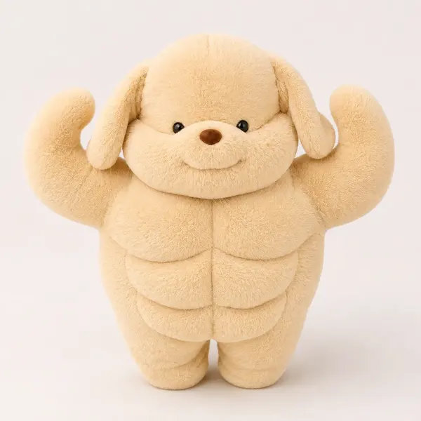 Chonky Tiny-Head Teddy Bear