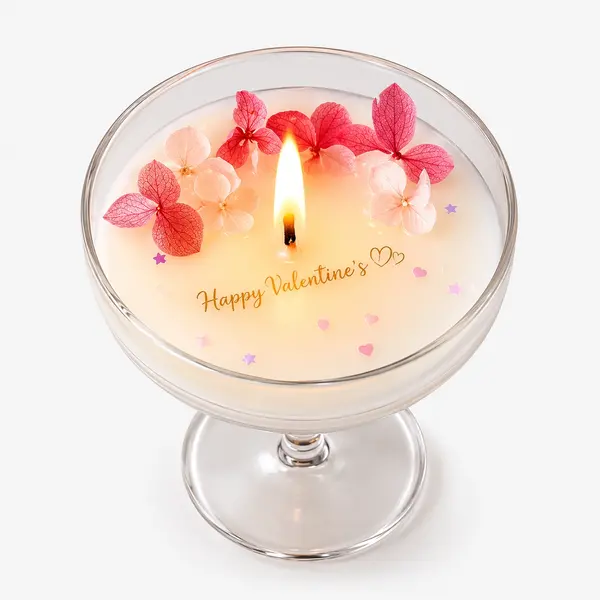 Customizable Hidden Message Flower Candle 5